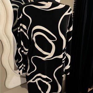 Black and White Abstract Pattern Dress from by Travelers by Chicos